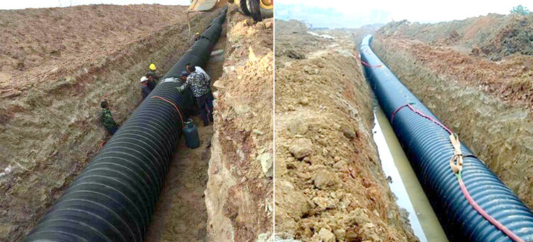 hdpe strengthened double wall corrugation pipe 7
